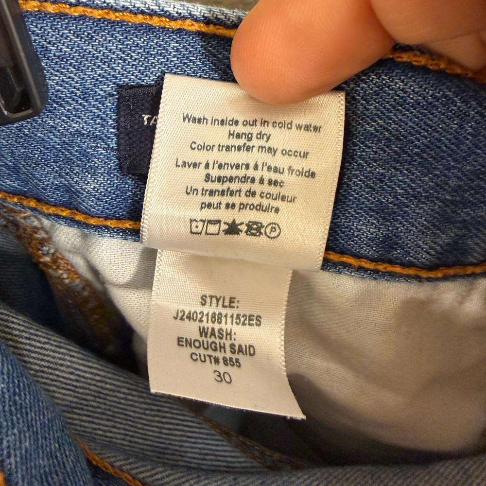 Veronica Beard Taylor Raw Hem High Waist Wide Leg Jean Medium Wash Denim Size 30 - Picture 6 of 11
